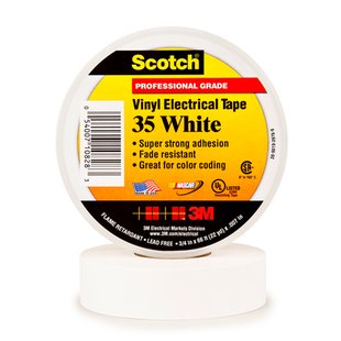 Electrical Tape 3/4"X66' 3M White